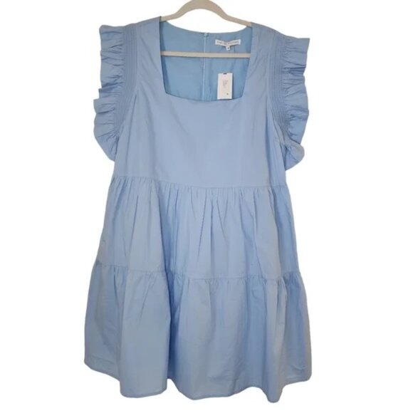 English Factory Flutter Sleeve Square Nexk Dress - Picture 3 of 9